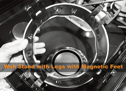 wokstand with magnetic feet